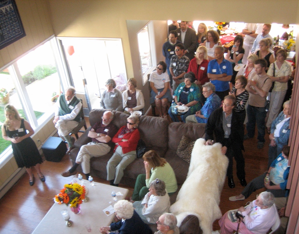 many people in a room