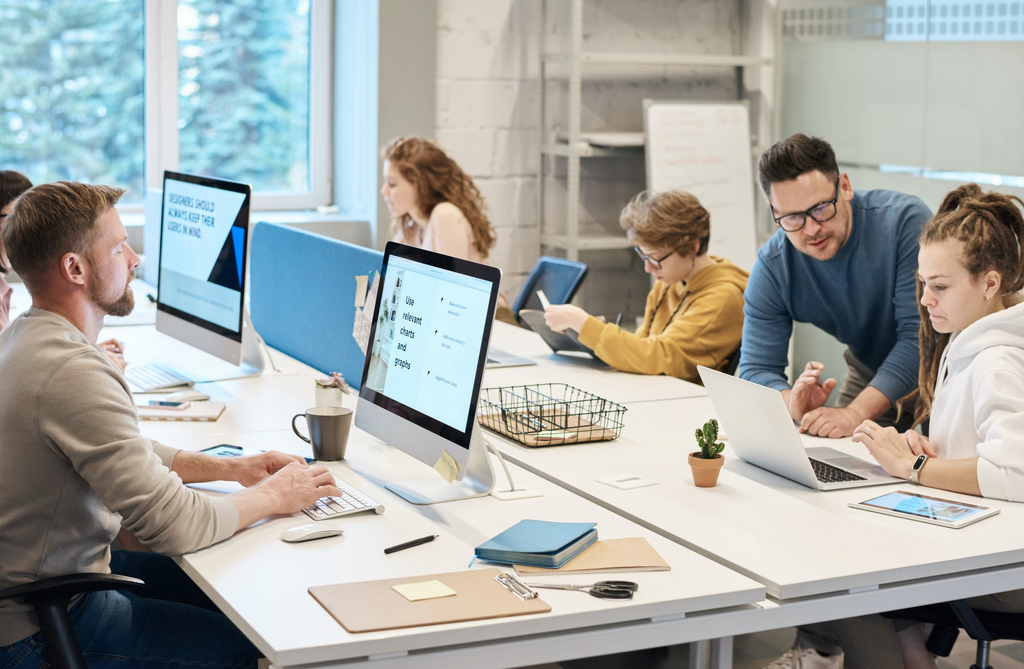company employyees working